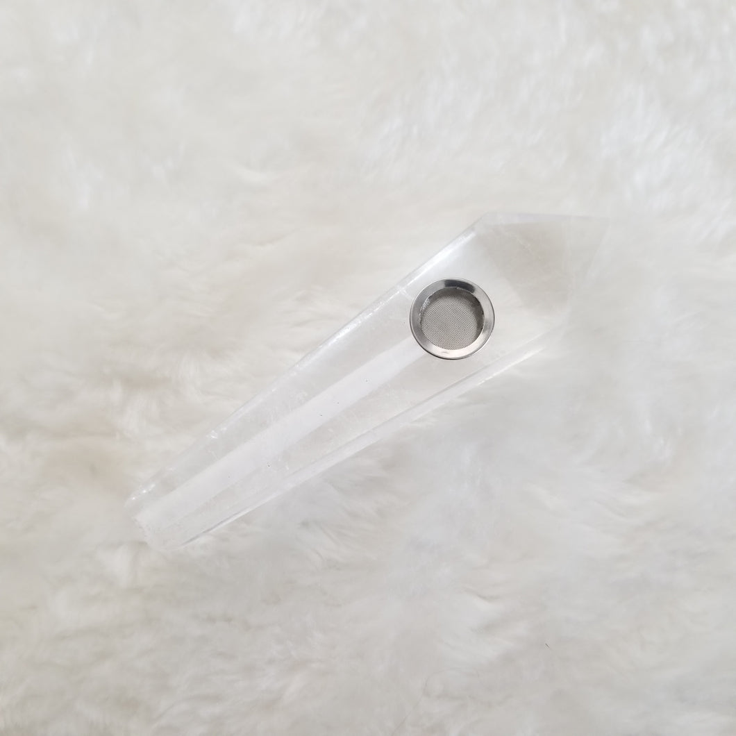 Clear Quartz Pipe