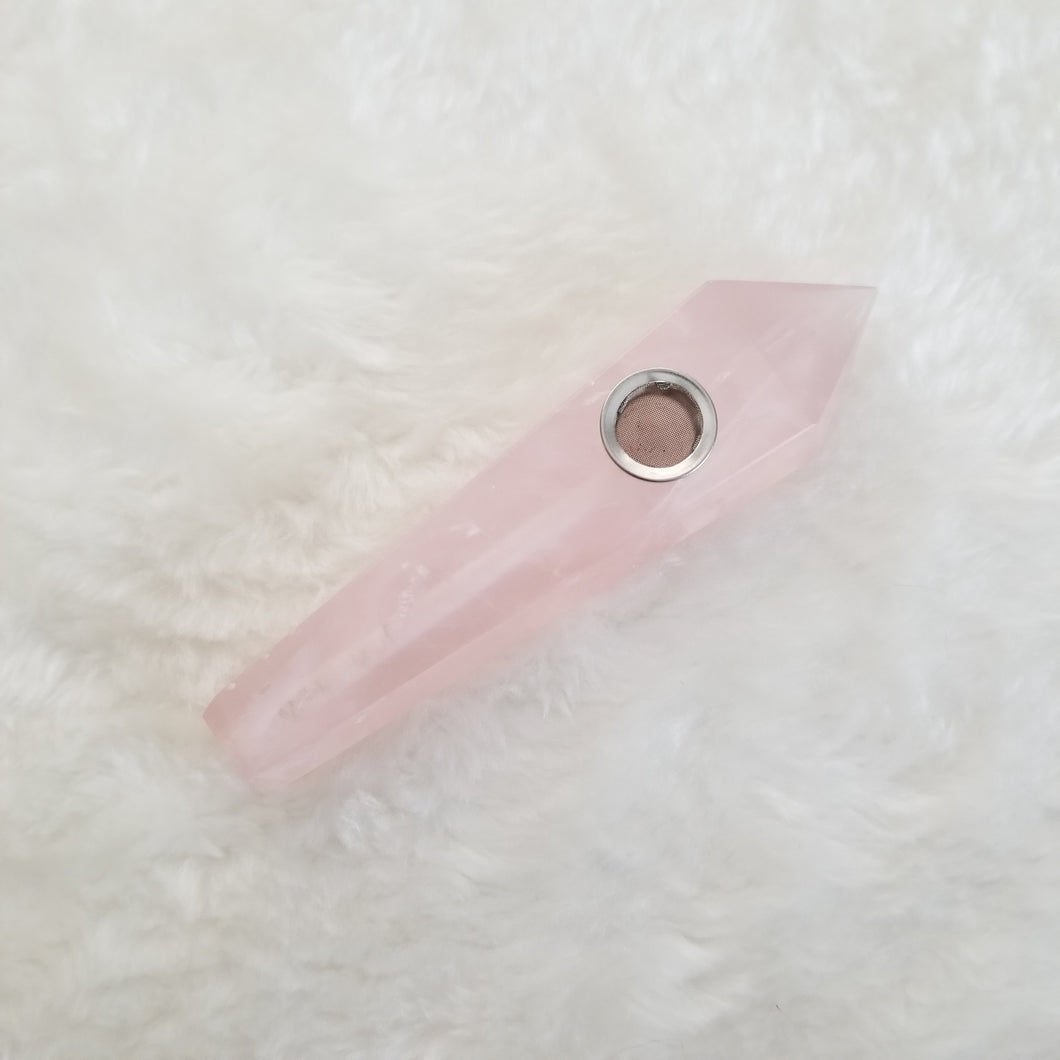 Rose Quartz Pipe